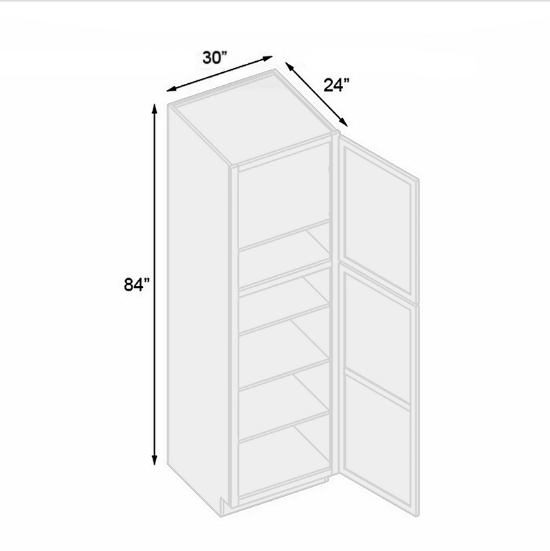 Load image into Gallery viewer, Pantry Cabinet 2 Doors, 4 Shelves 30&quot; W x 84&quot; H x 24&quot; D
