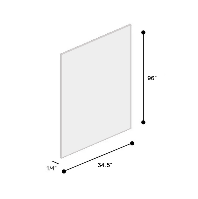 Load image into Gallery viewer, Thick Finished Panel 34.5&quot; W x 96&quot; H x 1/4
