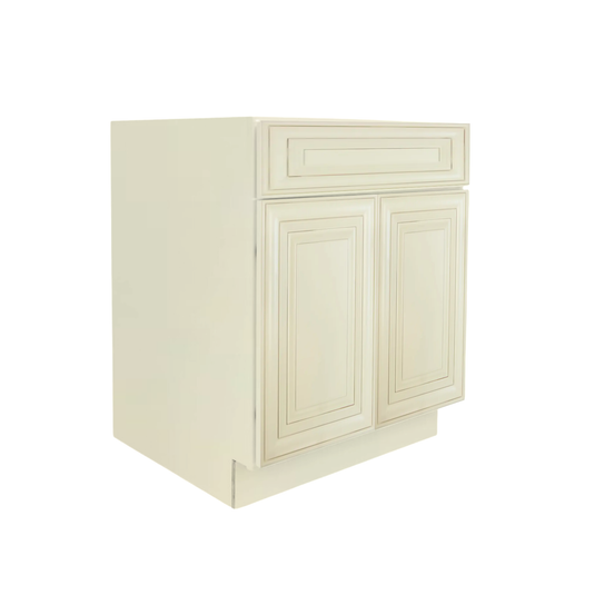 Vanity Sink Base 2 Doors, 1 False Drawer 30" W x 34.5" H x 21" D