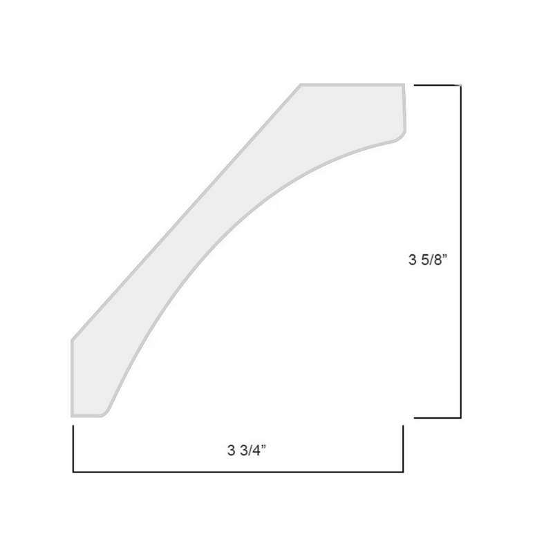 Load image into Gallery viewer, SCM3.625 Shaker Crown Molding for Shaker Style Cabinets, 96.02L X 5.2W X 0.75H inch
