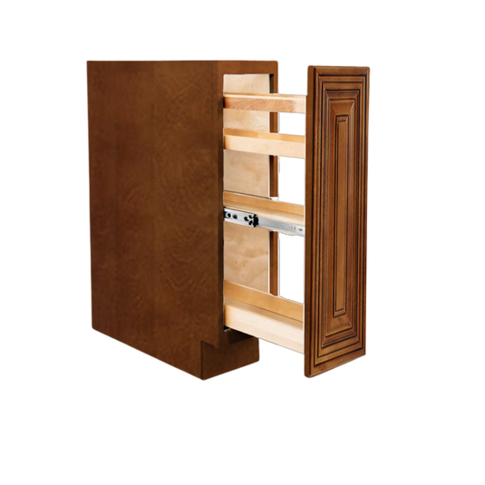 SP09 Spice Rack Cabinet, 2 & 4 Tracks Organizer for Kitchen, 09W x 34.5H x 24D inch