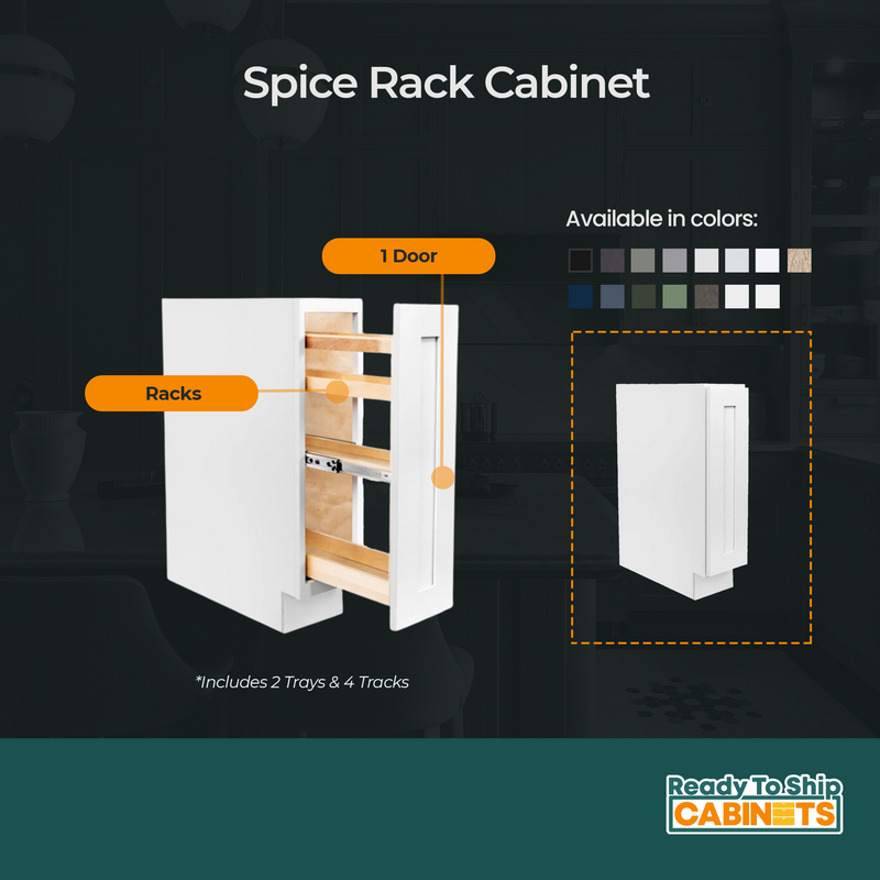 Load image into Gallery viewer, SP09 Spice Rack Cabinet, 2 &amp; 4 Tracks Organizer for Kitchen, 09W x 34.5H x 24D inch
