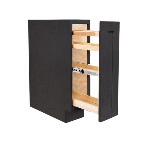 SP09 Spice Rack Cabinet, 2 & 4 Tracks Organizer for Kitchen, 09W x 34.5H x 24D inch