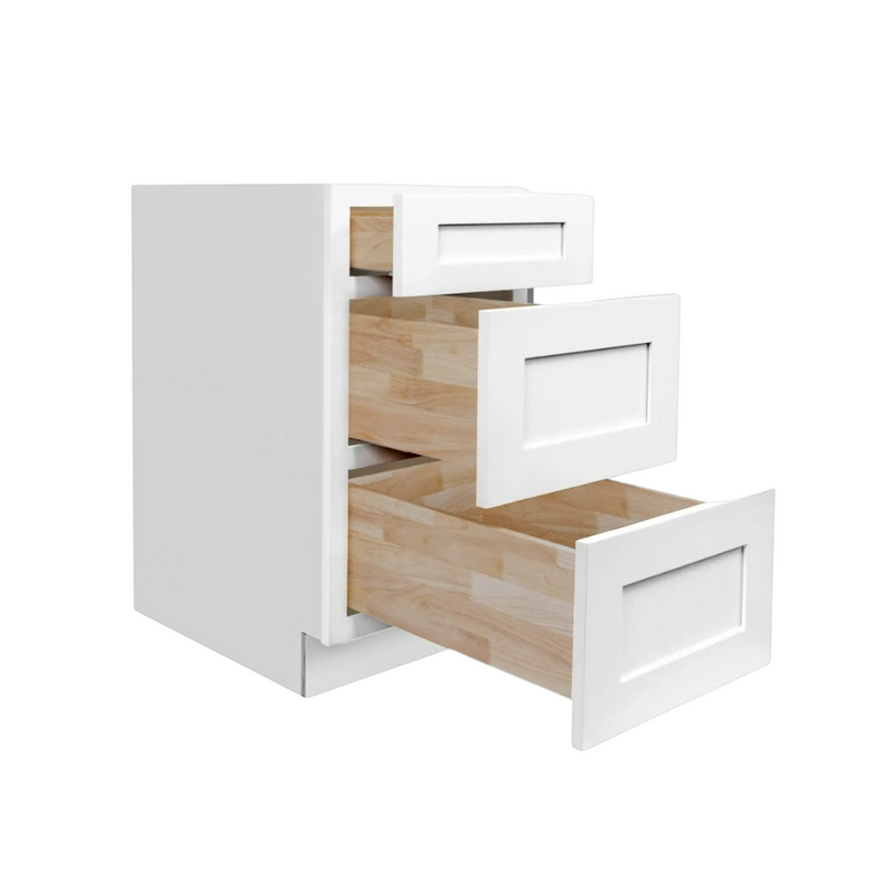 Load image into Gallery viewer, VDB15 Soft Edge 3 Drawer Vanity Cabinet, 15W x 34.5H x 21D inch
