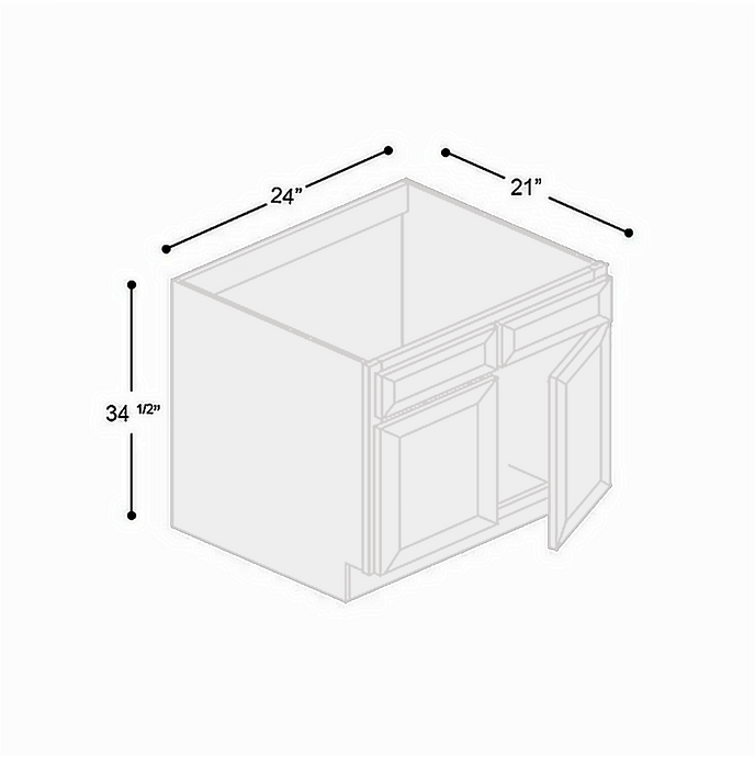 Vanity Sink Base, 2 Doors 24