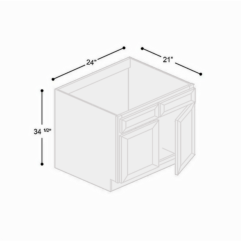 Load image into Gallery viewer, Vanity Sink Base, 2 Doors 24&quot; W x 34 1/2&quot; H x 21&quot; D
