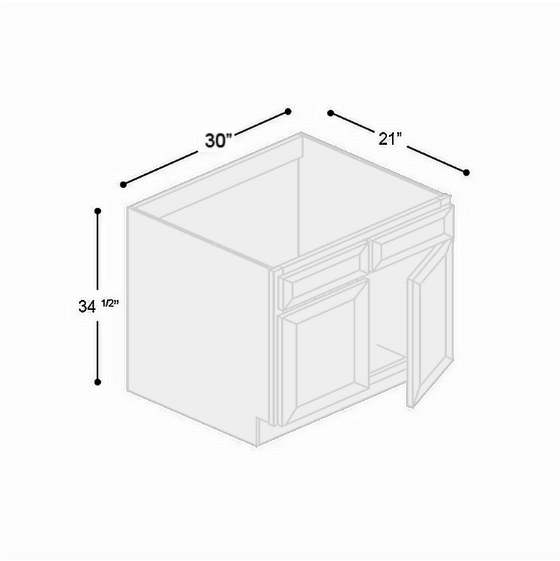 Load image into Gallery viewer, Vanity Sink Base 2 Doors, 1 False Drawer 30&quot; W x 34.5&quot; H x 21&quot; D
