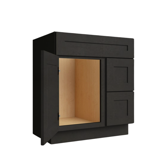 Two Deep Drawers Vanity Cabinet, 36W x 34.5H x 21D inch