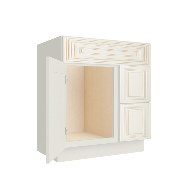 Load image into Gallery viewer, Two Deep Drawers Vanity Cabinet, 36W x 34.5H x 21D inch
