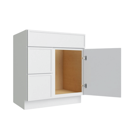 Two Deep Drawers Vanity Cabinet, 30W x 34.5H x 21D inch