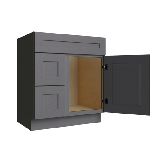 Two Deep Drawers Vanity Cabinet, 30W x 34.5H x 21D inch