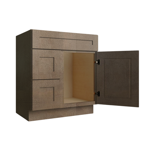 Two Deep Drawers Vanity Cabinet, 30W x 34.5H x 21D inch