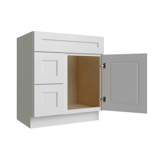 Two Deep Drawers Vanity Cabinet, 30W x 34.5H x 21D inch