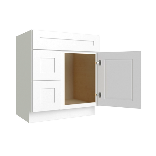 Two Deep Drawers Vanity Cabinet, 30W x 34.5H x 21D inch