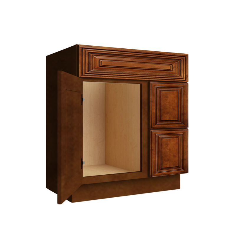 Load image into Gallery viewer, Two Deep Drawers Vanity Cabinet, 36W x 34.5H x 21D inch
