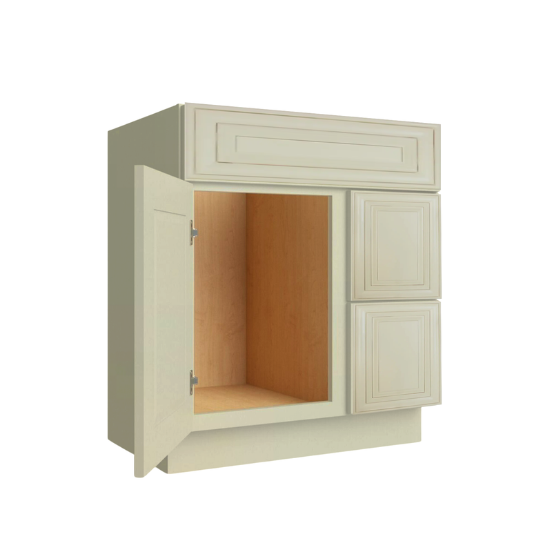 Load image into Gallery viewer, Two Deep Drawers Vanity Cabinet, 30W x 34.5H x 21D inch
