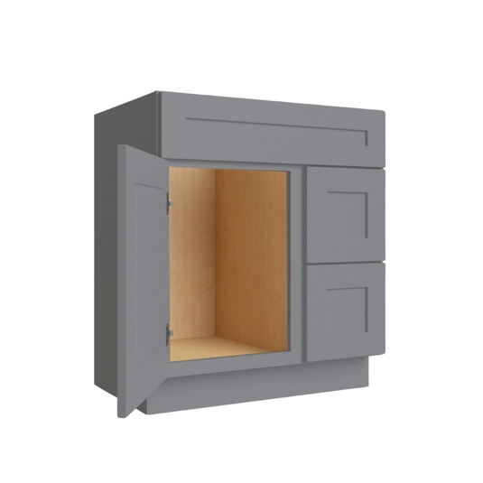 Two Deep Drawers Vanity Cabinet, 30W x 34.5H x 21D inch