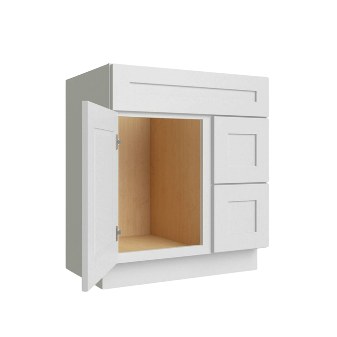 Two Deep Drawers Vanity Cabinet, 30W x 34.5H x 21D inch