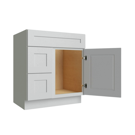 Two Deep Drawers Vanity Cabinet, 30W x 34.5H x 21D inch