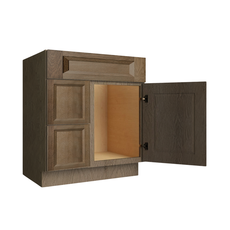 Load image into Gallery viewer, Two Deep Drawers Vanity Cabinet, 36W x 34.5H x 21D inch
