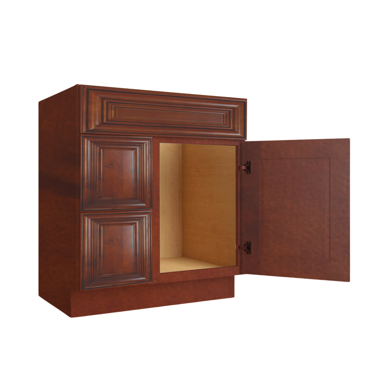 Load image into Gallery viewer, Two Deep Drawers Vanity Cabinet, 36W x 34.5H x 21D inch
