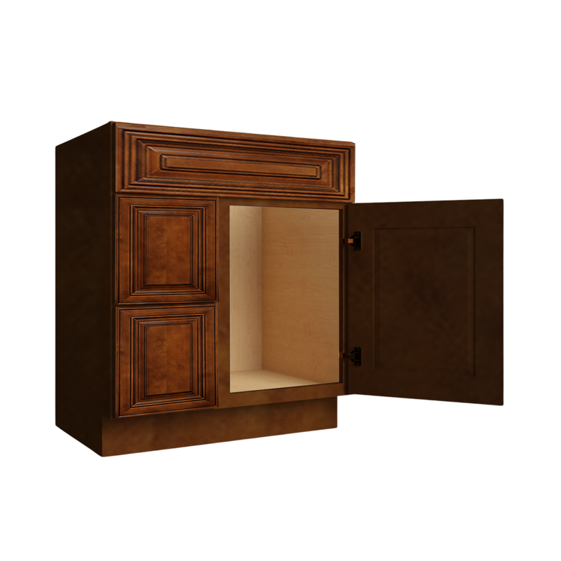 Load image into Gallery viewer, Two Deep Drawers Vanity Cabinet, 36W x 34.5H x 21D inch
