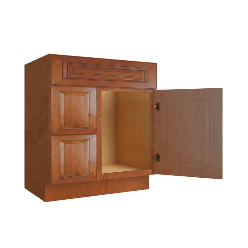 Load image into Gallery viewer, Two Deep Drawers Vanity Cabinet, 36W x 34.5H x 21D inch
