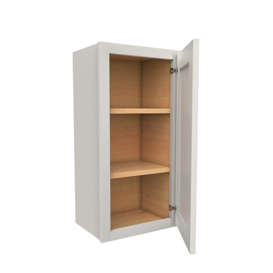 Wall Cabinet 1 Door, 2 Shelves 18" W x 30" H x 12" D