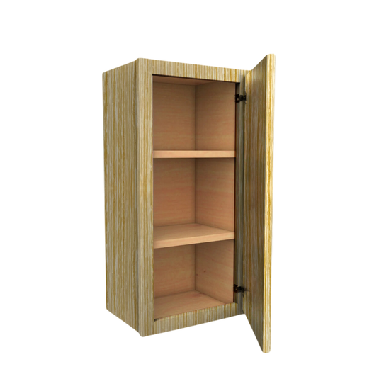 Wall Cabinet 1 Door, 2 Shelves 15" W x 36" H x 12" D