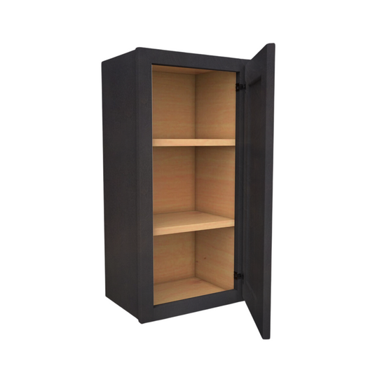 Wall Cabinet 1 Door, 2 Shelves 18" W x 30" H x 12" D