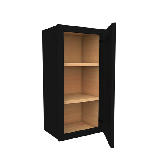 Wall Cabinet 1 Door, 2 Shelves 18" W x 30" H x 12" D