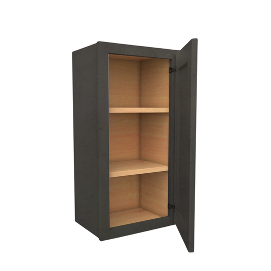 Wall Cabinet 1 Door, 2 Shelves 18" W x 30" H x 12" D