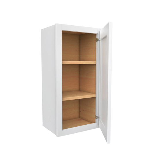 Wall Cabinet 1 Door, 2 Shelves 18" W x 30" H x 12" D