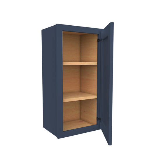 Wall Cabinet 1 Door, 2 Shelves 18" W x 30" H x 12" D