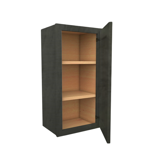 Wall Cabinet 1 Door, 2 Shelves  2" W x 36" H x 12" D