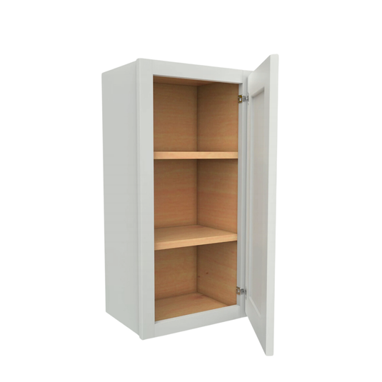 Wall Cabinet 1 Door, 2 Shelves 15" W x 36" H x 12" D