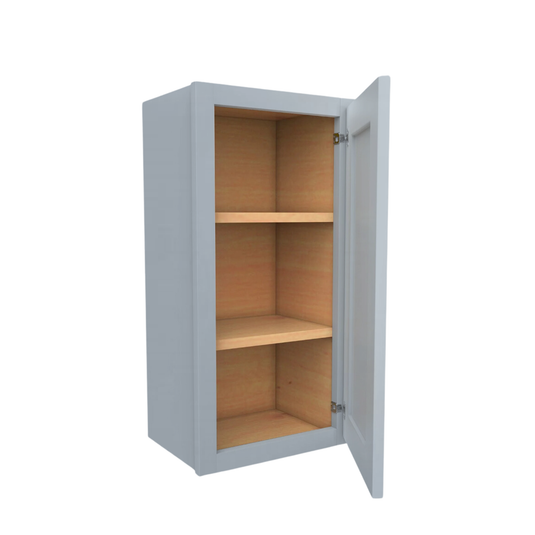 Wall Cabinet 1 Door, 2 Shelves 18" W x 30" H x 12" D