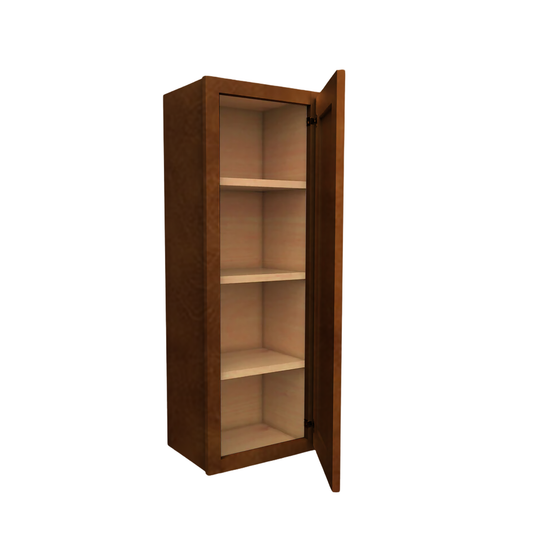 Wall Cabinet 1 Door, 3 Shelves 18" W x 42" H x 12" D