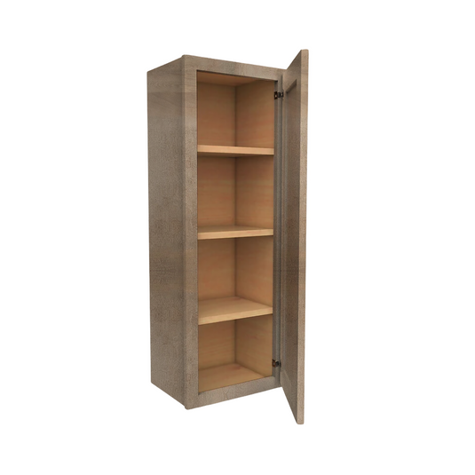 Wall Cabinet 1 Door, 3 Shelves 18" W x 42" H x 12" D