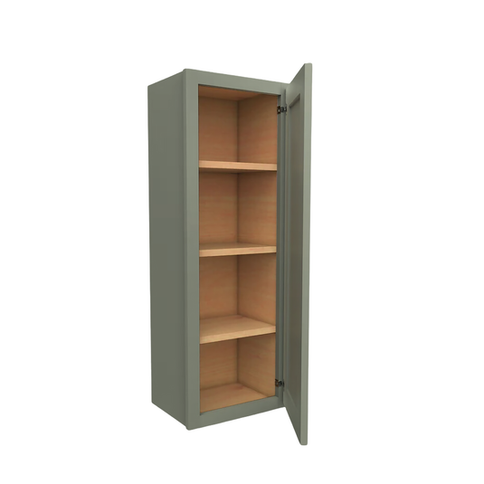 Wall Cabinet 1 Door, 3 Shelves 18" W x 42" H x 12" D