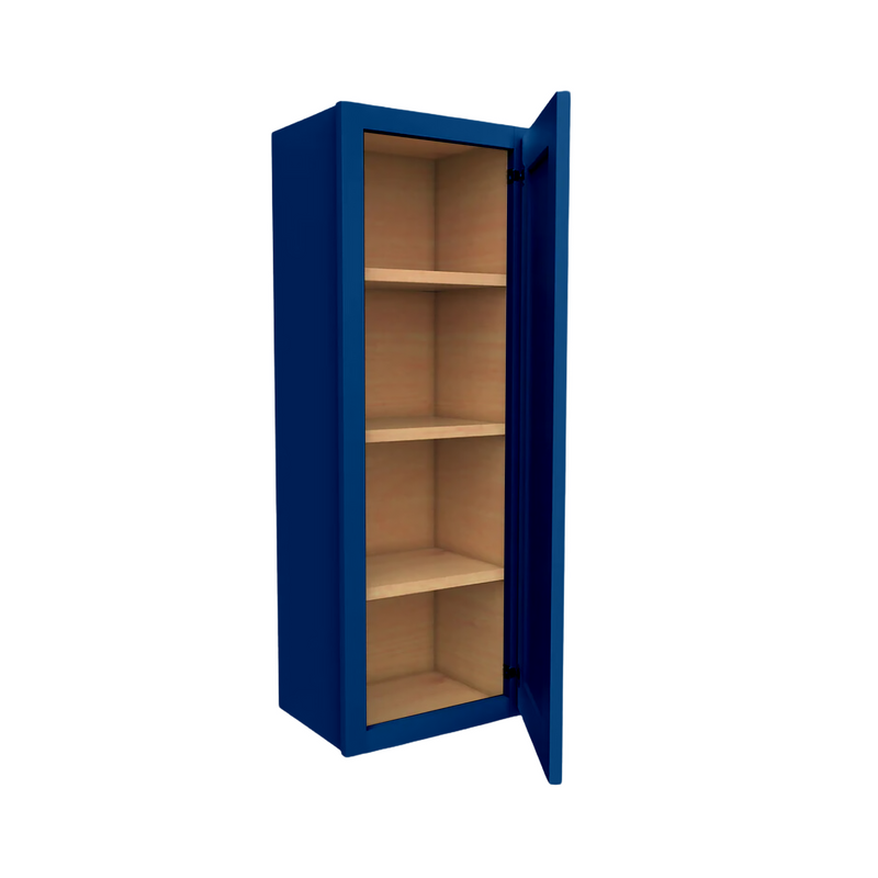 Load image into Gallery viewer, W1242 Soft Edge 1 Door Wall Cabinet with 3 Shelves, 12W x 42H x 12D inch
