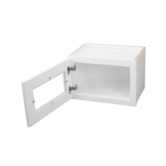 Wall Cabinet, Frosted Glass Door 18" W x 15" H x 12" D