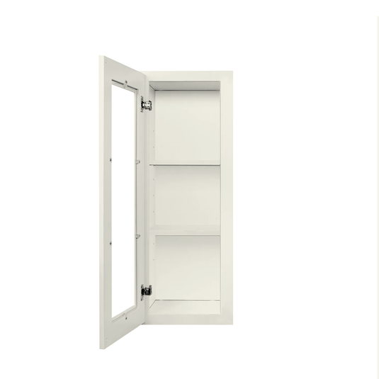 Wall Cabinet 1 Glass Door, 2 Shelves 15" W x 42" H x 12" D