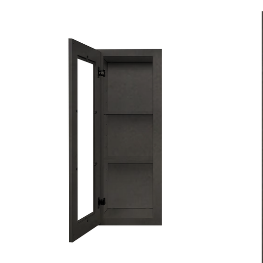 Wall Cabinet 1 Glass Door, 2 Shelves 15" W x 36" H x 12" D