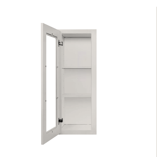 Wall Cabinet 1 Glass Door, 2 Shelves 15" W x 30" H x 12" D