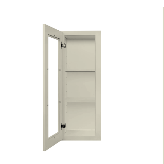 Wall Cabinet 1 Glass Door, 2 Shelves 15" W x 42" H x 12" D