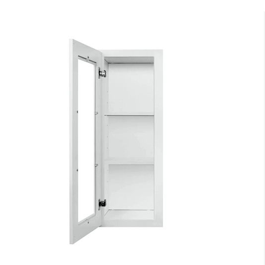 Wall Cabinet 1 Glass Door, 2 Shelves 15" W x 30" H x 12" D