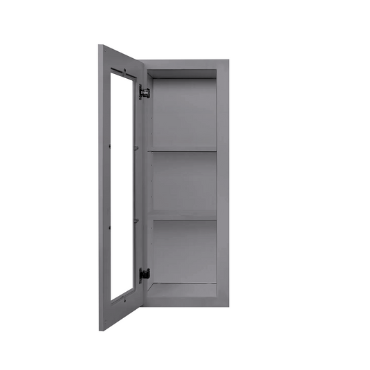 Wall Cabinet 1 Glass Door, 2 Shelves 15" W x 36" H x 12" D