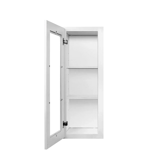 Wall Cabinet 1 Glass Door, 2 Shelves 18" W x 42" H x 12" D