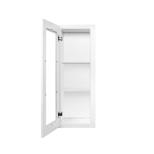 Wall Cabinet 1 Glass Door, 2 Shelves 15" W x 30" H x 12" D